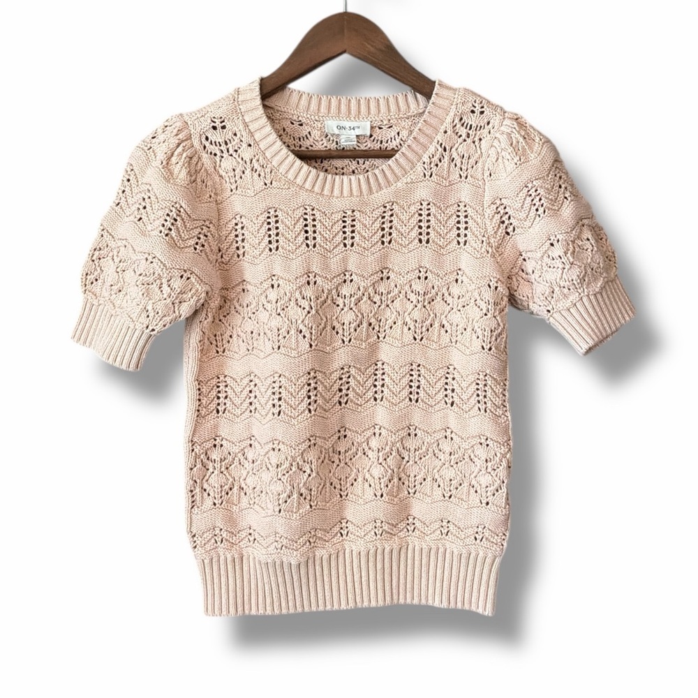 On 34th Blush Pink Crewneck Shirt Skeeve Sweater Size XSmall